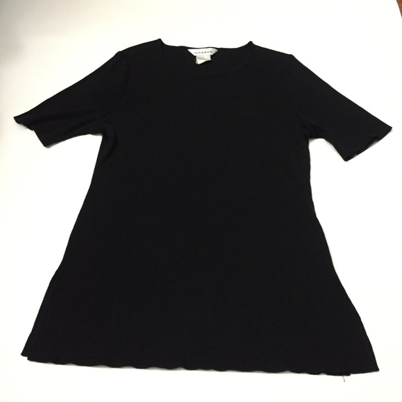 Misook Tops - Misook black acrylic ribbed top size large Misook Tops - Misook black acrylic ribbed top size large
